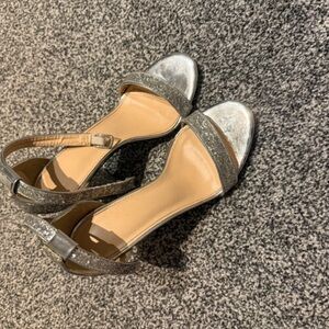 SHEIN Silver Glitter Heels